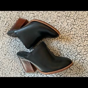 Kork-Ease Slip On Wedge Genuine Leather Black